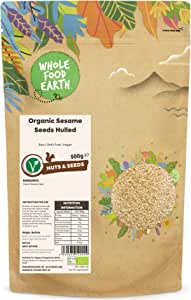 Wholefood Earth Organic Sesame Seeds Hulled 500g RRP £6.15 CLEARANCE XL £2.99 or 2 for £5